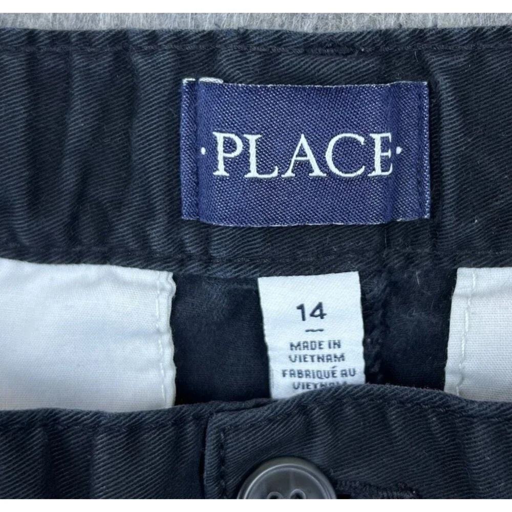 Lot Of 3 Childrens Place Boys Uniform Pants Chino Khaki Black 9